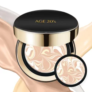AGE20'S Signature Essence Pact SPF 50  | Pack of 2 | 13 Ivory | Cream Foundation, Dewy Finish, Natural Coverage | Korean Cushion Foundation