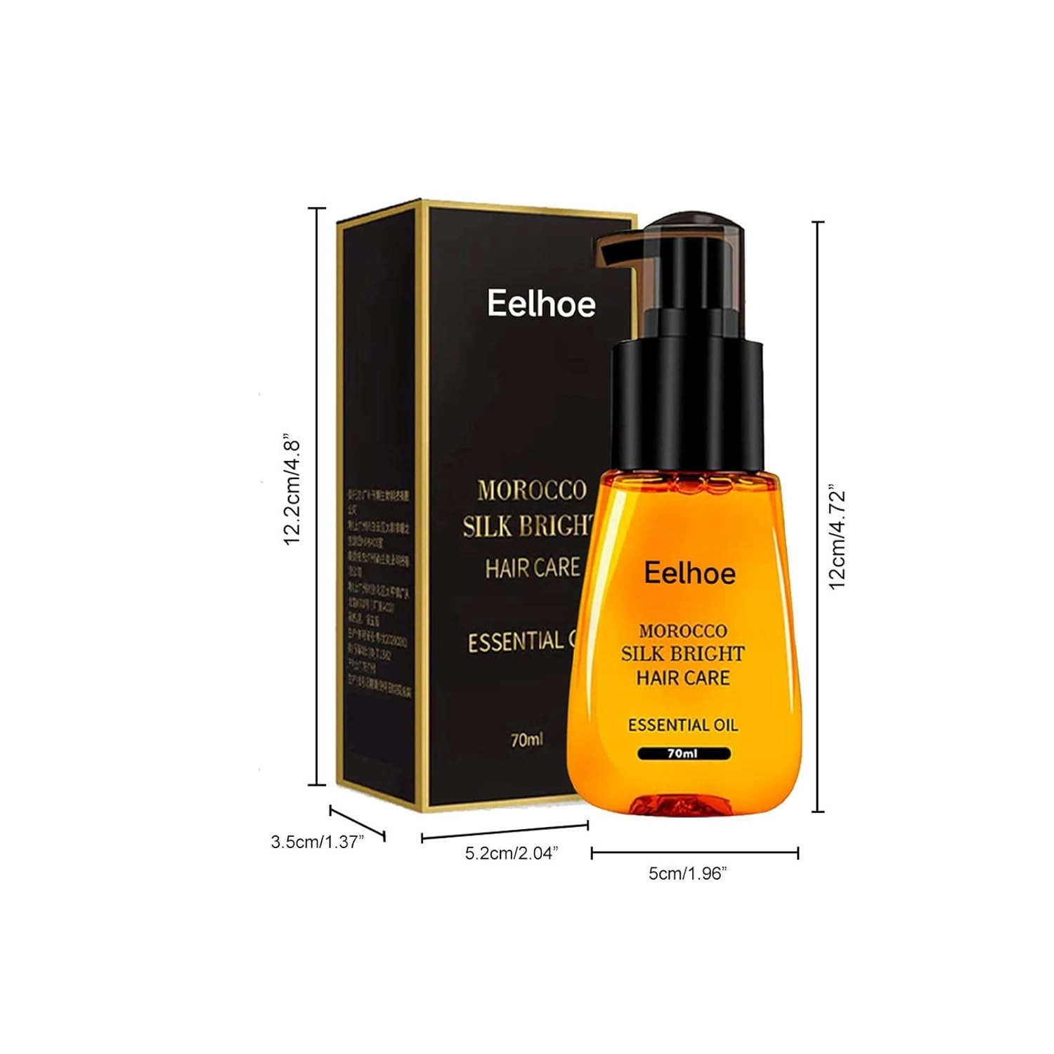 AINIJIA&HOLO Anti-frizz Hair Serum,Morocco Silk Bright Hair Care,Hair Care Essential Oil,Repair Permed,Dry and Split Hair (3pcs)
