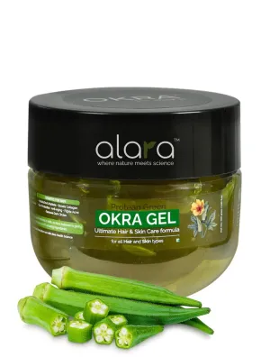 Alara Bhindi Okra Gel | Natural Skin & Hair Repair | Anti-Aging, Acne & Dandruff Control, Hydrating & Glowing Skin | Hair Growth Booster & Scar Fading Formula | Multipurpose Ladyfinger Gel – 100g
