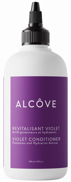 Alcôve - Violet Conditioner - Blonde Hair - Colored Hair - Neutralize Yellow and Brassy Tones - Anti-frizz - Hydrate - Strengthen - With Argan Oil and Mango Extract - Color-Safe - Sulfate-Free - 10oz