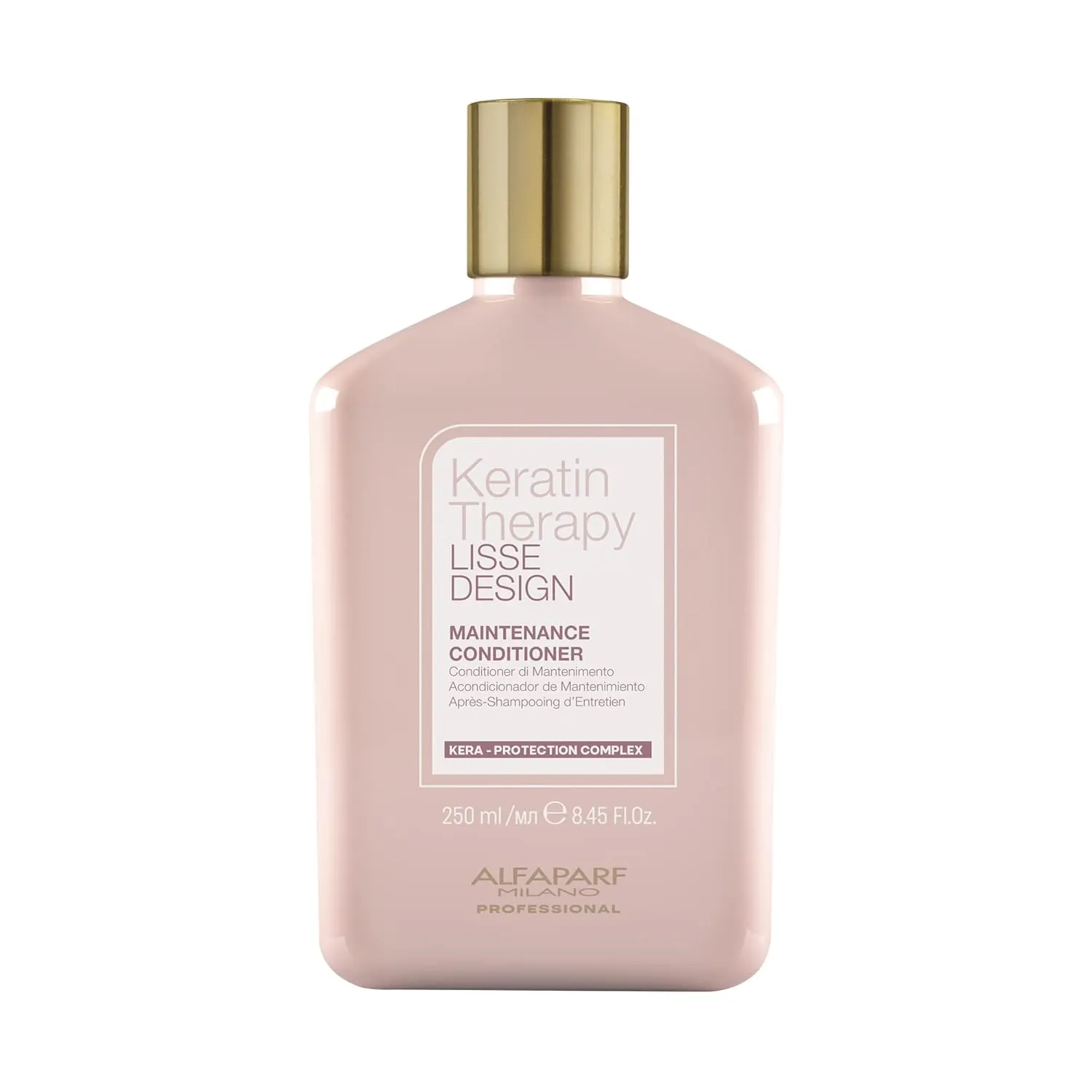 Alfaparf Milano Lisse Design Keratin Conditioner for Damaged Hair - Maintains and Enhances Keratin Smoothing Treatment - Anti-Frizz - Straightening and Hydrating with Collagen and Keratin (8.45 oz)