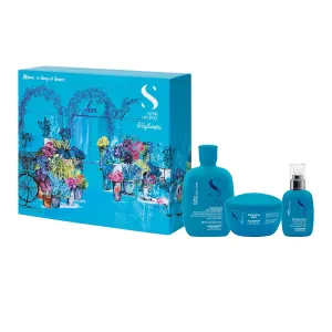 Alfaparf Milano Semi di Lino Curls Gift Set for Wavy and Curly Hair - Sulfate Free Shampoo, Mask and Defining Cream - Defines and Hydrates - Humidity Protection - Adds Shine and Softness