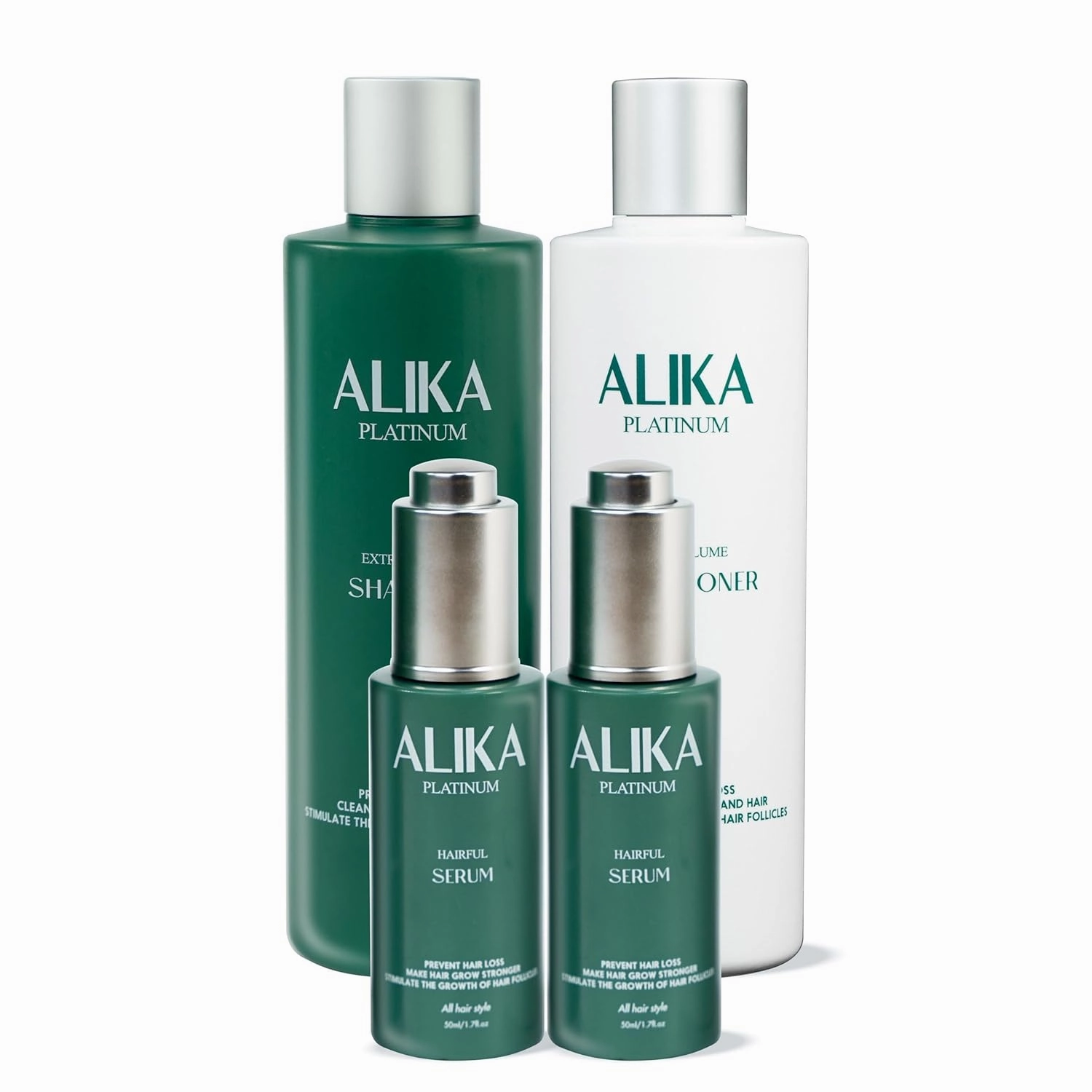ALIKA Shampoo, Conditioner, And 2 Serum Set Hair Growth, Grow Gorgeous Hair Growth, Hair Loss Treatments for Women, Men, Suitable For Dry, Oily, Normal Scalp