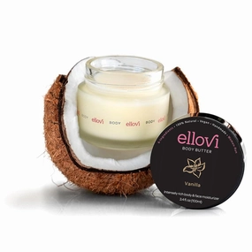 All-Natural Body Butter - Vanilla - Pure Enough to Eat - Made With Just 6 Vegan Ingredients - Ultra-Rich 100% Plant-Based Hydrating Moisturizer For Naturally Healthy Skin (3.4 fl. oz/100ml)