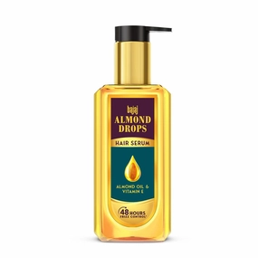 Almond Drops Hair Serum 100 ml, Contains Almond Oil and Vitamin E Hair Serum For Dry Frizzy Hair, Nourishing Hair Serum