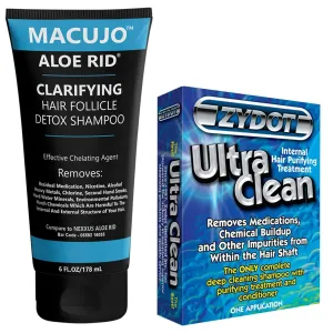Aloe Rid Detox Shampoo and Zydot UltraClean Method, Deep Cleans, All Pollutants, Residual Medications, Nicotine, Alcohol, Chlorine, 2nd Hand-Smoke