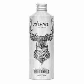 Alpine Provisions Fir & Sage Conditioner - Naturally Moisturize, Repair, & Strengthen with Essential Oils, Sunflower oil & Aloe Vera, Vegan, Sulfate - Nourishing Plant-Based Hair Care - 16.9 FL Oz