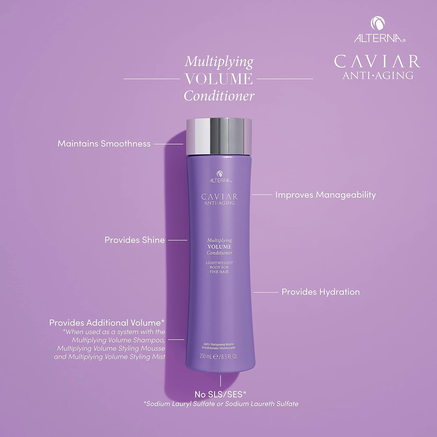 Alterna CAVIAR Anti-Aging Multiplying Volume Conditioner | For Fine, Limp or Thin Hair | Create Instant Volume and Thickness | Sulfate Free