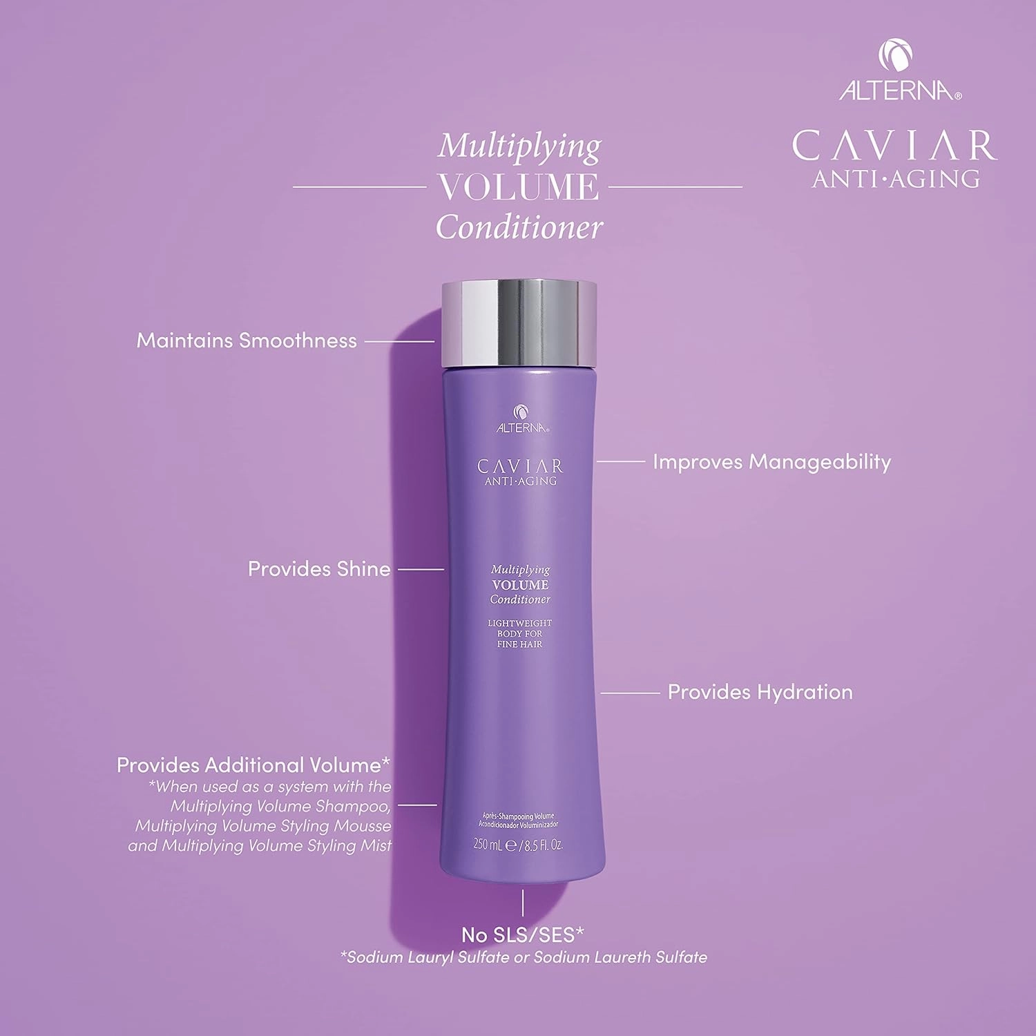Alterna CAVIAR Anti-Aging Multiplying Volume Conditioner | For Fine, Limp or Thin Hair | Create Instant Volume and Thickness | Sulfate Free