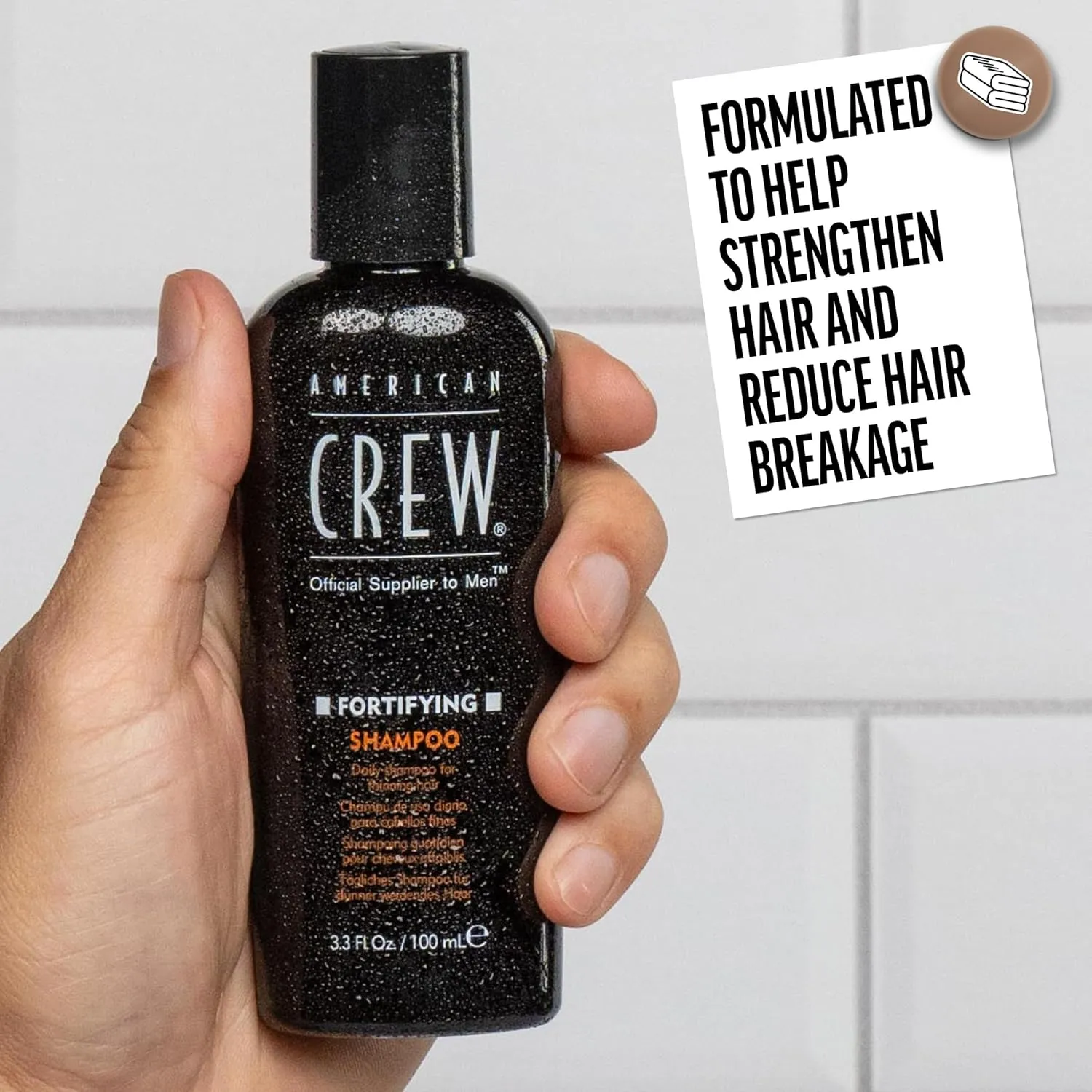 American Crew Men's Shampoo, Fortifying Shampoo for Thinning Hair, Refreshes Scalp, 8.45 Fl Oz