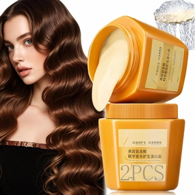 Amino Acid Essence Luxury Nourishing Hair Protein Cream,Amino Acid Moisturizing Repair Hair Care Conditioner,Repairing Essence Protein for Dry Damaged Hair (2PCS)