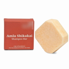 Amla Shikakai Organic Shampoo Bar with Methi & Ginger | Reduces hair fall, Detangles | Sulphate & Paraben Free | Natural & Organic | For Women & Men | 75 Gm