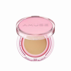 Amuse SEOUL DEW POWER VEGAN CUSHION 03 HONEY | nude beige | Dewy, glow, long-lasting, double coverage, clean beauty, lightweight, natural look, foundation for sensitive skin, hydrating cushion