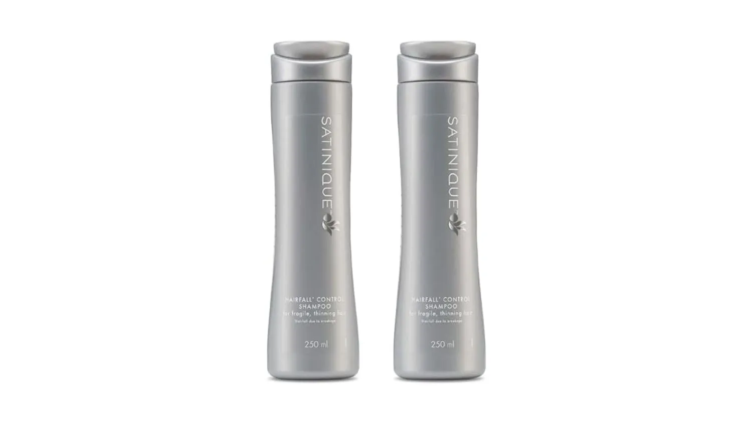 Annway Satinique Hairfall Control Shampoo Pack of 2 - White, Sandalwood Scent, Unisex Adults with Fine, Fragile, or Thinning Hair