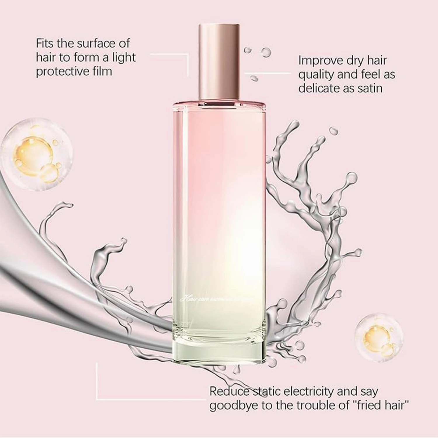 Anti-Frizz Hair Conditioner Spray, Instant Hydrating & Moisturizing for Frizzy, Hydrating & Moisturizing for Dry, Damaged Hairs, Leave-in Conditioner Spray (1pc)