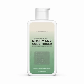 Anti Hairfall Rosemary Conditioner 200ml | Enriched with Shea Butter, Aloe Vera, Biotin & Wheat Protein | Sulphate-Free, Vegan, Moisturizing & Volumizing