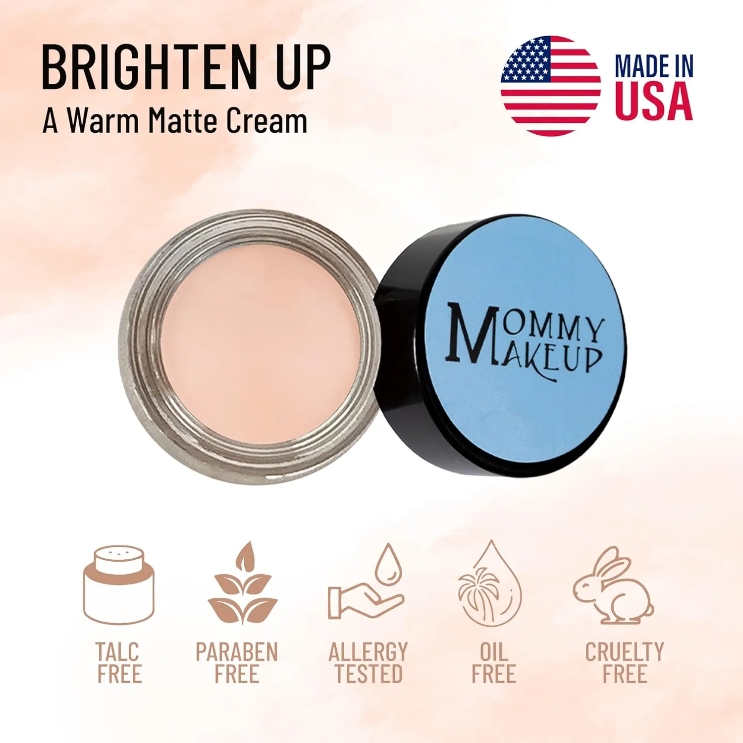 Any Wear Creme Eyeshadow - Waterproof, Smudge-proof, Highly Pigmented - Cream Eye Shadow for Eyes, Cheeks & Lips - Oil-free, Paraben-Free, Cruelty Free (Brighten Up) by Mommy Makeup