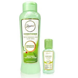 ANYELUZ Aloe Vera Argan Oil Conditioner Duo Pack, Full Size   Travel Bottle, Hydrating Nourishing Formula, Detangler for All Hair Types