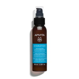 Apivita Hydration Moisturizing Leave-In Conditioner | Lightweight Moisturizing with Hyaluronic Acid, Aloe & Honey, Reduces Frizz, 100 mL / 3.38 oz