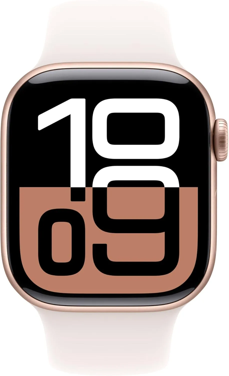 Apple Watch Series 10 [GPS 42mm case] Smartwatch with Rose Gold Aluminium Case with Light Blush Sport Band - S/M. Fitness Tracker, ECG App, Always-On Retina Display, Water Resistant