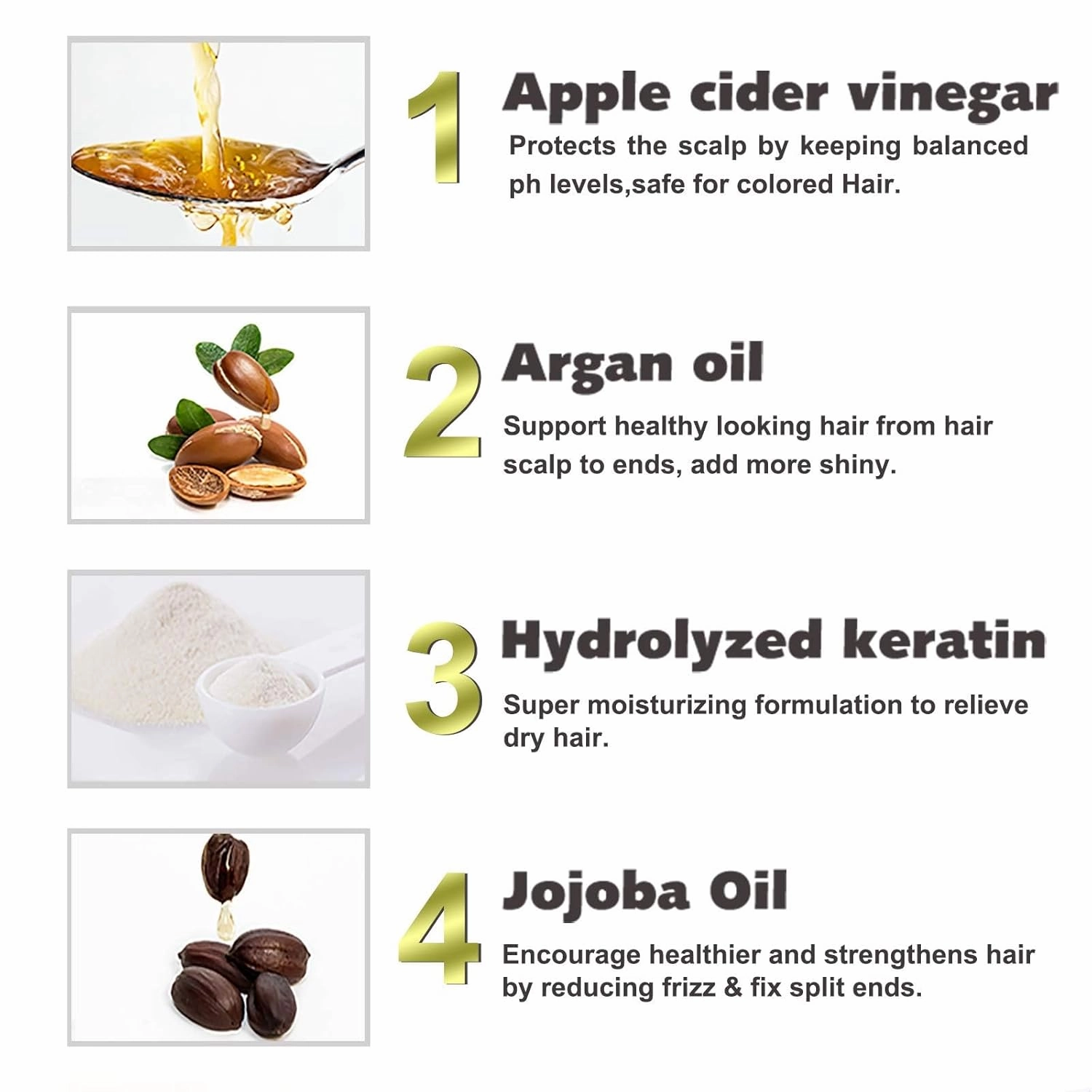 Apple Cider Shampoo and Conditioner Sets for Oily Hair,Color Safe Ultra Nutrients Dandruff Sulfate Free Shampoo and Conditioner pack for Dry Damaged Frizzy Hair