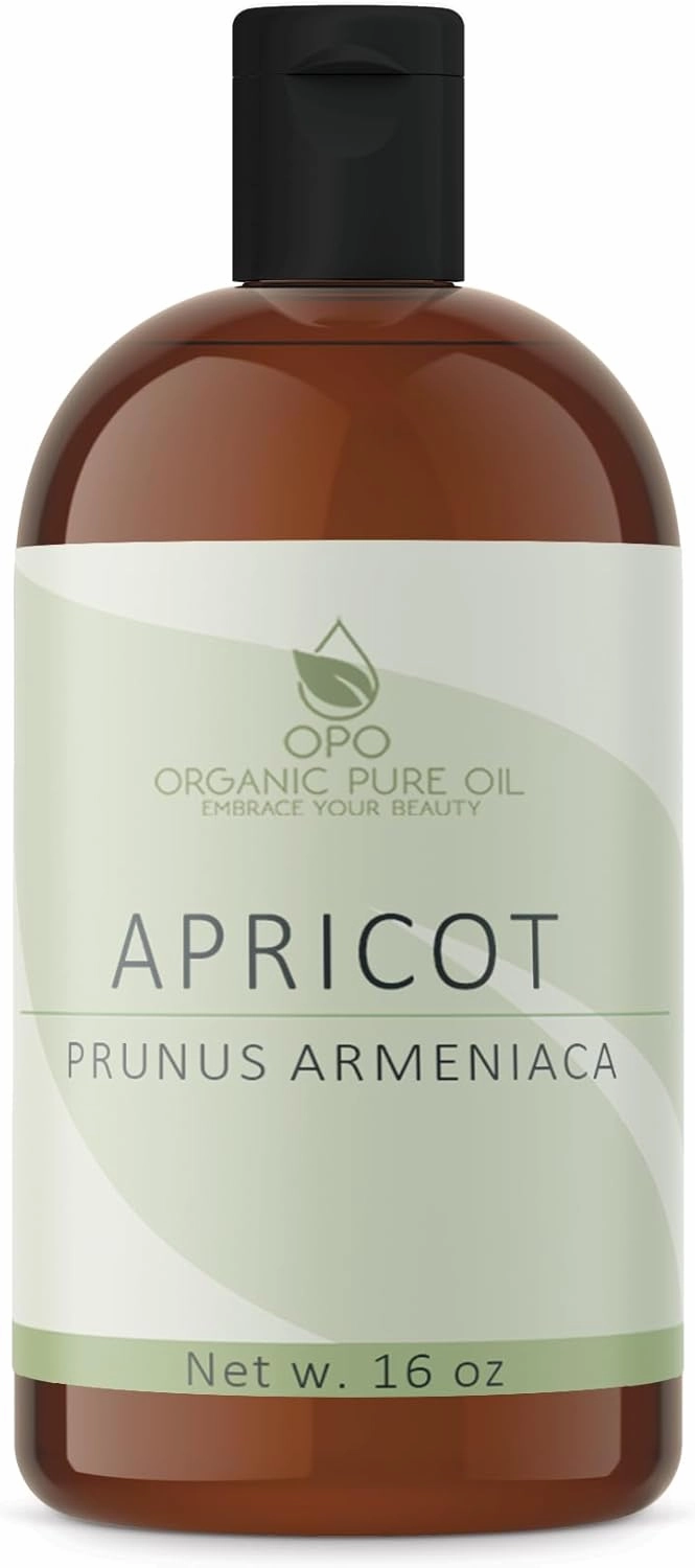 Apricot Kernel Oil - 16 oz, Cold Pressed, Unrefined, Raw, Pure, Bitter Scent - Perfect for Massage, Skin, Hair & Body Care