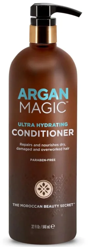 Argan Magic Ultra Hydrating Conditioner | Repairs and Protects Hair | Improves Hair Health | Safe for Color and Chemically Treated Hair | Made in USA, Paraben Free (32 oz)