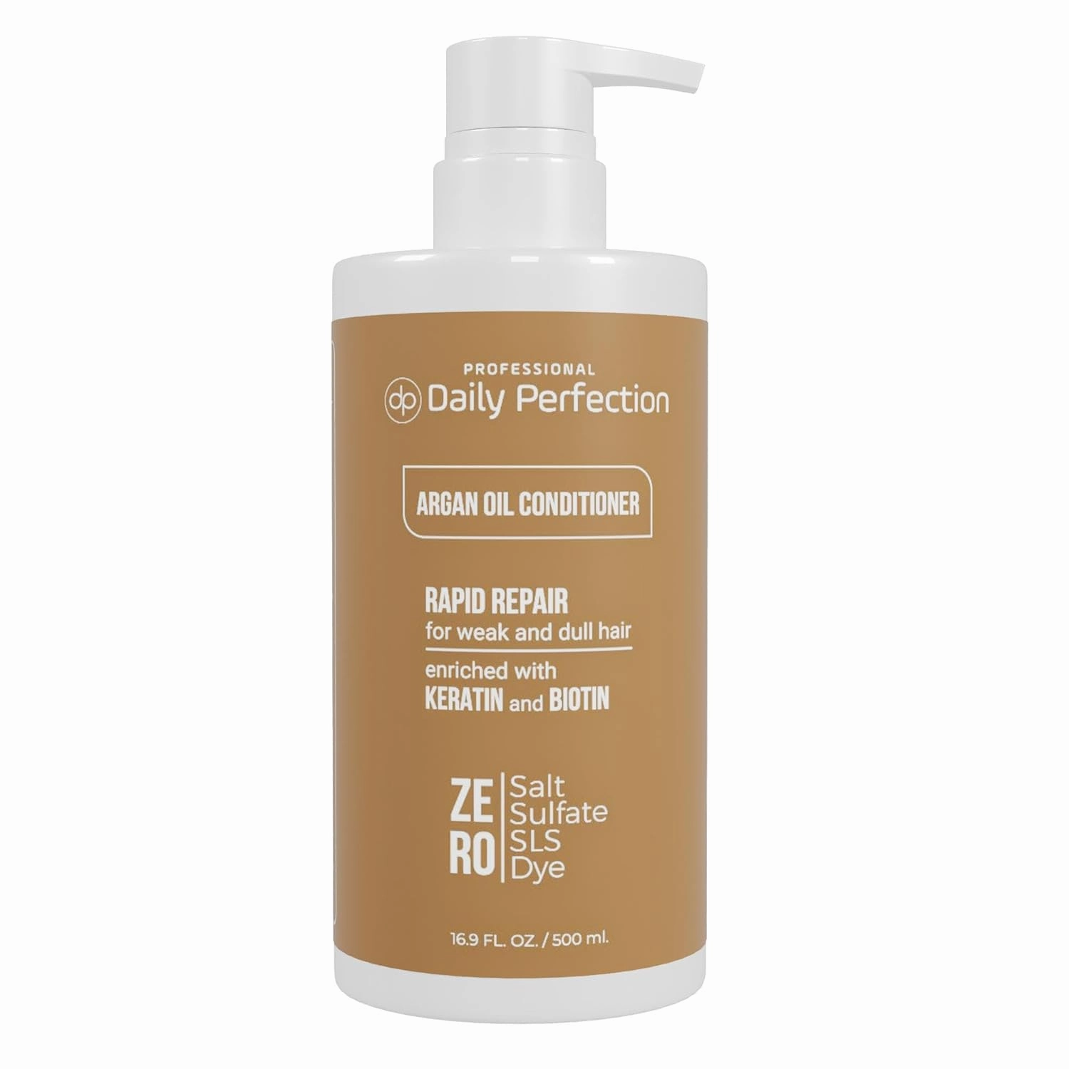 Argan Oil Conditioner to Repair and Protect Your Hair with Biotin and Keratin. Salon-Grade Formula, Salt-Free, Sulfate-Free, and Paraben-Free for Healthier, Shinier Hair.