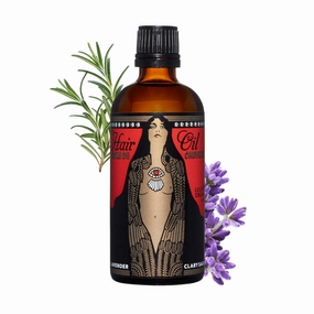 Argan Oil for Hair, Nourishing, Strengthening - Curly Dry Frizzy Damaged Hair, Adds Shine and Moisturizes, Scented Organic Oil, Lavender & Clary Sage - 3.4 oz