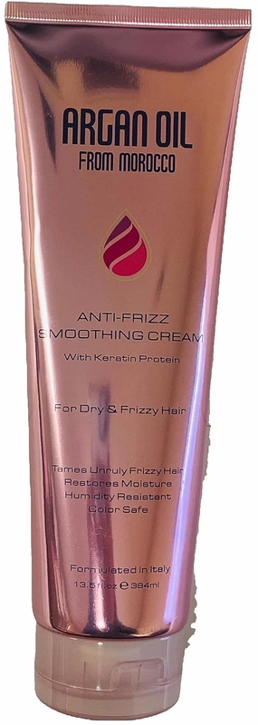 Argan Oil from Morocco Anti-Frizz Smoothing Cream with Keratin & Silk Protein, 13 fl.oz. (384 ml)