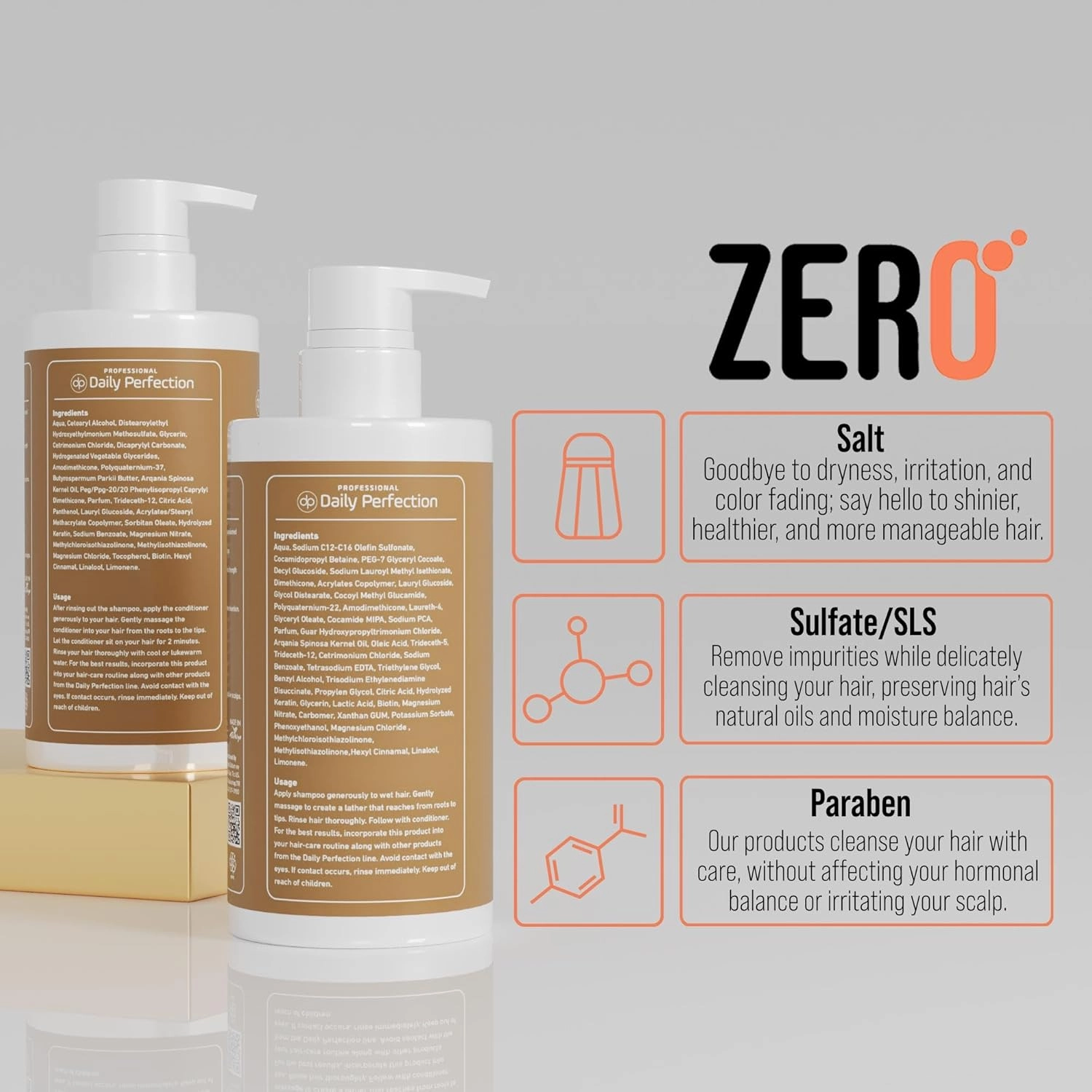 Argan Oil Shampoo and Conditioner to Repair and Protect Your Hair with Biotin and Keratin. Salon-Grade Formula, Salt-Free, Sulfate-Free, and Paraben-Free for Healthier, Shinier Hair.