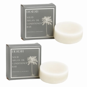 Argan Oil Solid Conditioner Bar 2-Pack Bundle, US-Made, No Artificial Colors Or Fragrances, Vegan, Cruelty Free, Designed For All Hair Types, Plastic Free (Unscented & Uncolored)