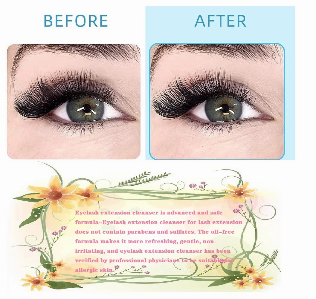 Arison Eyelash Eyelash Extension Shampoo 600ml / Eyelid Foaming Cleanser/Wash for Extensions and Natural Lashes/Paraben & Sulfate Free Safe Makeup & / Professional & Self Use (Aloe)