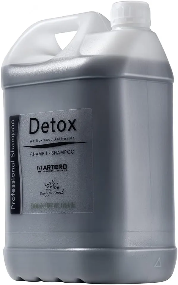 ARTERO Detox Bath Shampoo 180 oz - Anti-Toxin, Anti-Pollution & Degreasing Effect for City Dogs & Pets