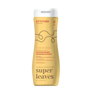 ATTITUDE Nourishing Shampoo for Curly Hair with Moringa Oil, EWG Verified, Vegan and Naturally Derived, 3a, 3b, 3c Curl Type, Provides Lightweight Moisture to Curls, 16 Fl Oz