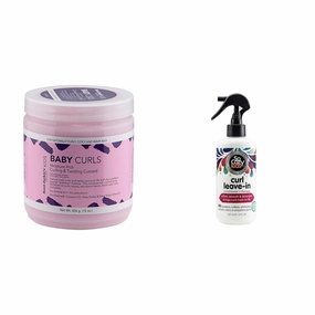 Aunt Jackie's Kids Curls Custard, So Cozy Leave-In Conditioner & Detangler Spray for Curly Hair, 15 oz & 8 oz