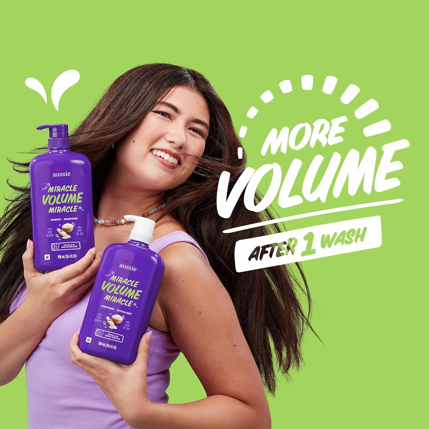 Aussie Miracle Volume Shampoo, Paraben-Free, Volumizing, 30.4 oz, 4-pack