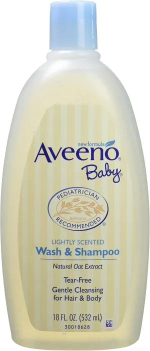 Aveeno Baby Wash and Shampoo,18 Fl. Oz., 2 Count