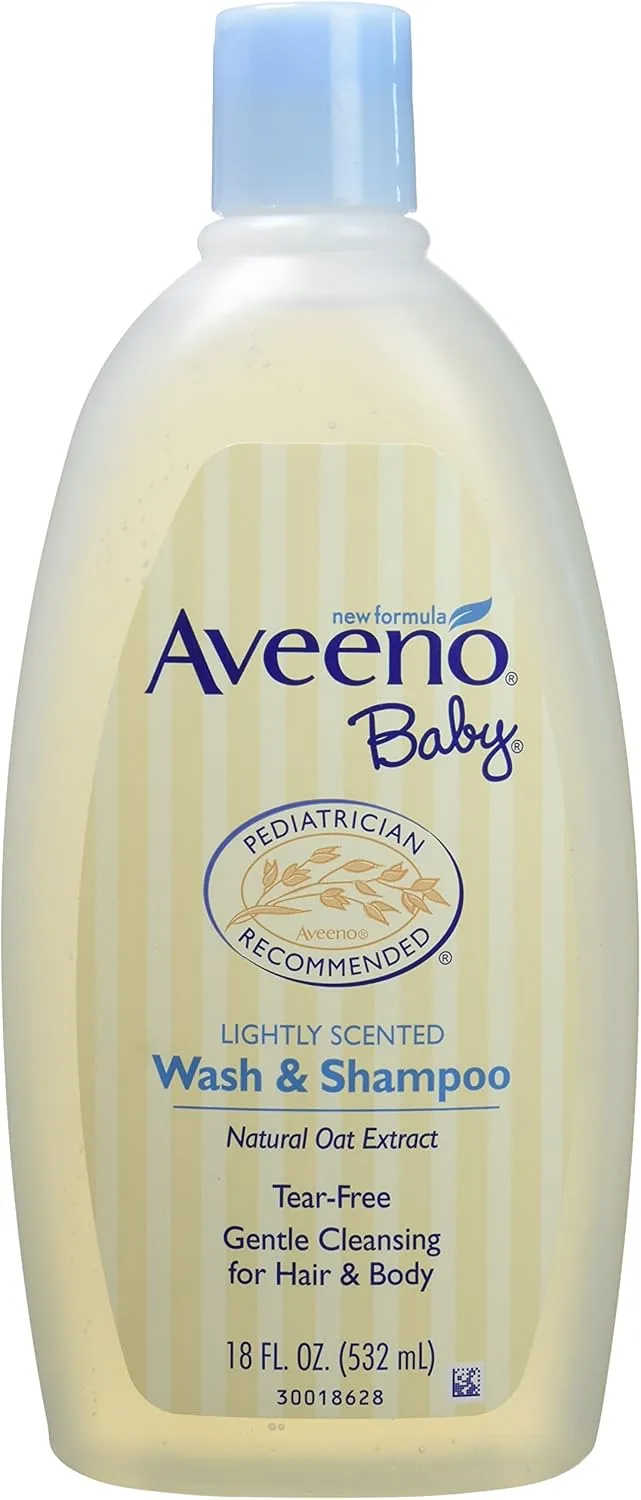 Aveeno Baby Wash and Shampoo,18 Fl. Oz., 2 Count