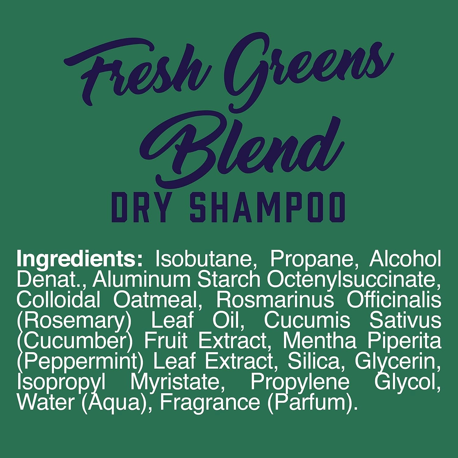 Aveeno Fresh Greens Blend Sulfate-Free Dry Shampoo Spray with Rosemary, Peppermint & Cucumber to Thicken & Nourish, Volumizing Dry Shampoo for Thin or Fine Hair, Paraben & Dye-Free