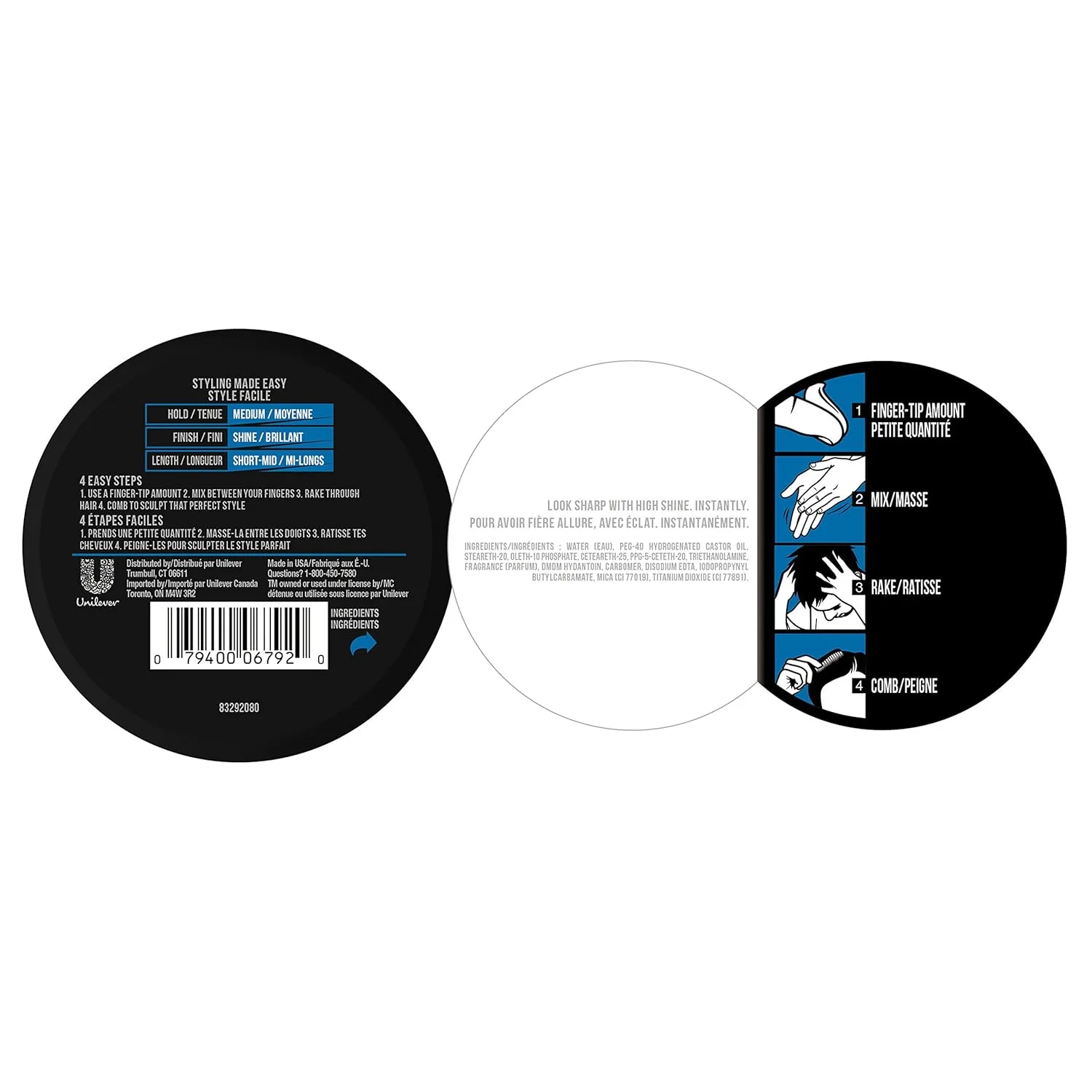 AXE Smooth Look Hair Pomade, Shine 2.64 oz (Pack of 2)