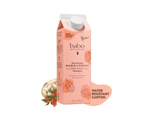 Babo Botanicals Defining Baobab & Rosehip Shampoo   Bundle with Conditioner – For extra dry, curly hair – Smooth & Define – Passion Fruit Ferment for scalp
