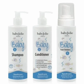 Baby Jolie - Hair Care Set For Infant And Toddlers (Shampoo, Conditioner & Foam Shampoo),