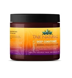 Bamboo & Lotus Water Deep Conditioner – Intense Hydration & Strengthening for Frizzy, Damaged & Dry Natural Hair – Moisture Restoring with Mango Butter & Hemp Seed Oil, 8 oz