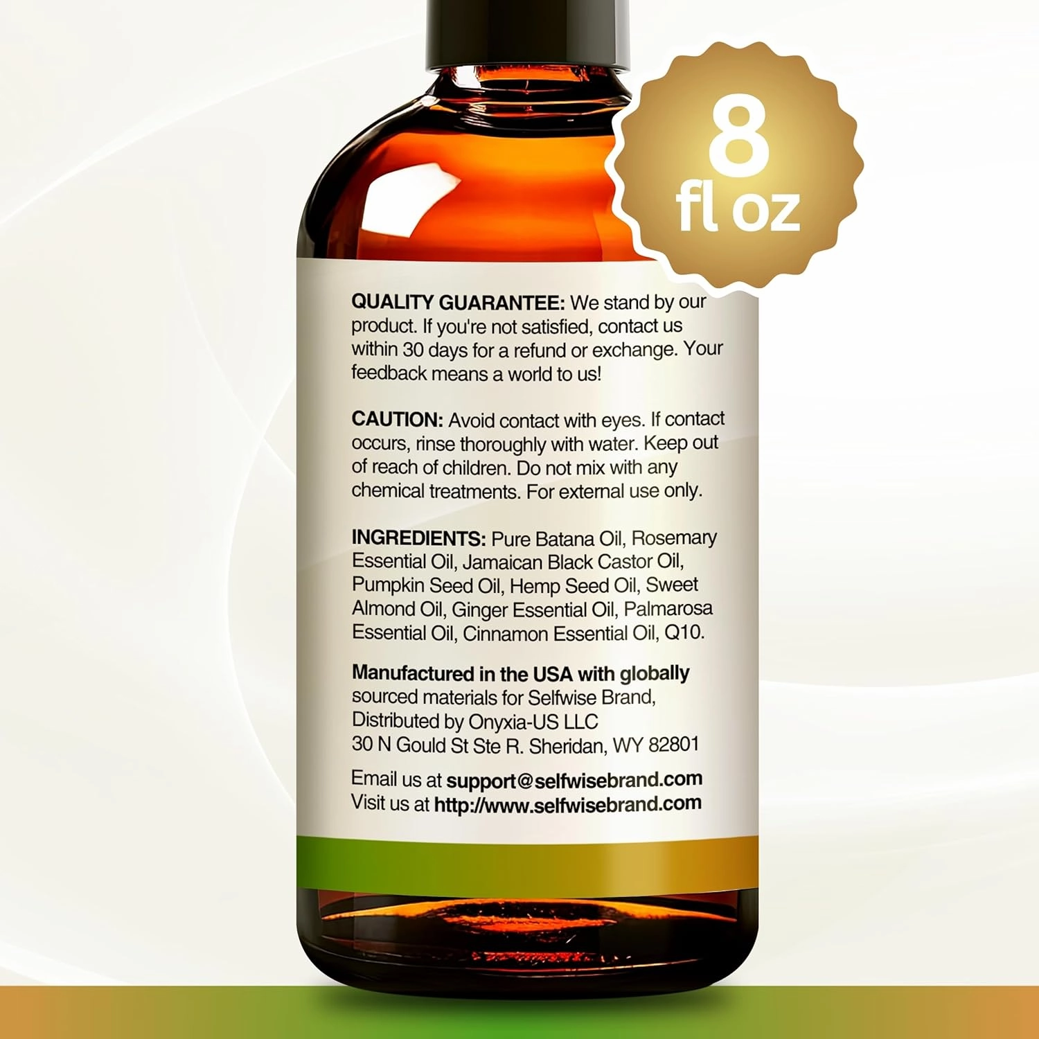 Batana Oil for Hair Growth Oil with Rosemary Castor, 100% Pure, Organic, Cold-Pressed, Unrefined Batana from Honduras by Dr. Sebi - Natural, Vegan, for Strong Roots and Thick Hair, 8oz