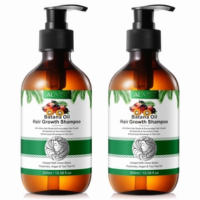 Batana Oil Shampoo and Conditioner Set, Raw Batana Oil for Hair Growth Shampoo and Conditioner with Biotin, Routine Shampoo and Conditioner for Women Men Hair Loss and Thinning, 2x10.56 Fl Oz