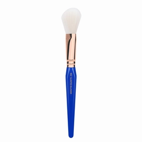 Bdellium Tools Professional Makeup Brush - Golden Triangle 962 Slanted Blusher - With All Vegan and Soft Synthetic Fibers, For Contouring and Highlighting (Blue, 1pc)