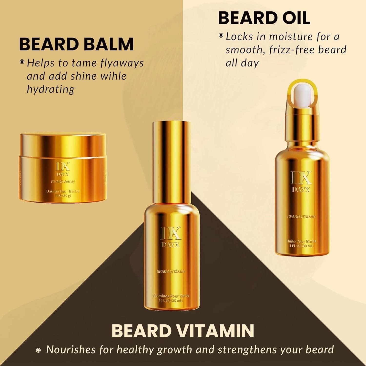 Beard Kit for Black Men: Beard Kit w/Balm, Oil & Vitamin Spray, All-Natural Ingredients for Men Grooming and Care, Ideal Fathers Day Birthday Valentines Day Gifts (5 Fl Oz (Pack of 1), Earthy Herb)