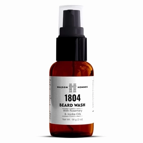 Beard Wash with Organic Jojoba and Rosemary Oil – Beard Growth with Soft Natural Hair Texture - Beard Conditioner, Cleaner & Moisturizer for Mustache and Bearded Grooming - Beard Care