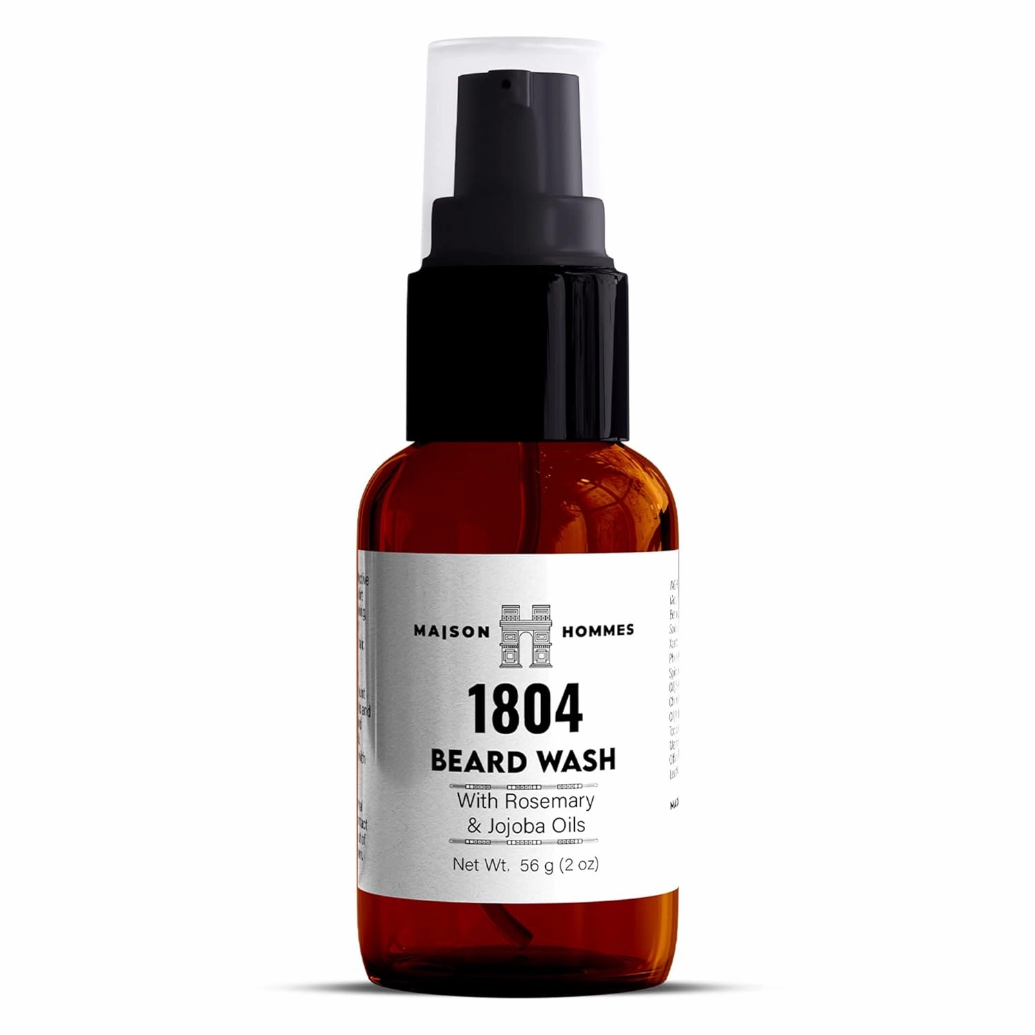 Beard Wash with Organic Jojoba and Rosemary Oil – Beard Growth with Soft Natural Hair Texture - Beard Conditioner, Cleaner & Moisturizer for Mustache and Bearded Grooming - Beard Care